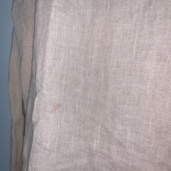 Zara Linen Fringe Bell Sleeve Button Down Shirt - Picture 7 of 9